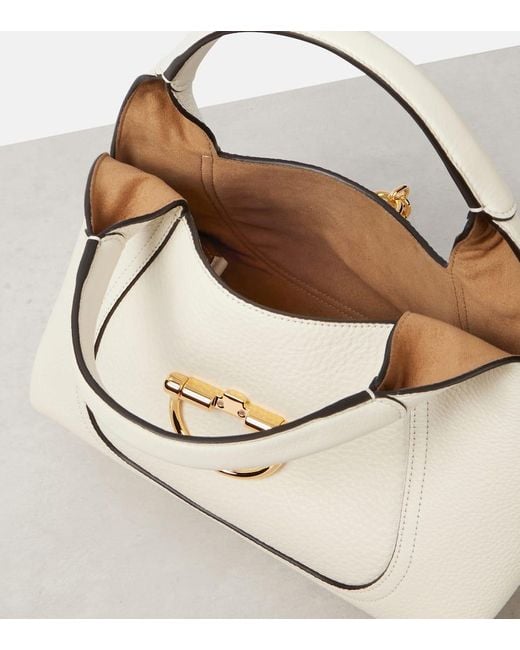 Gucci White Schultertasche Softbit Medium Aus Leder