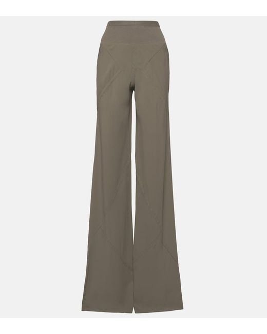 Rick Owens Gray Crepe Straight Pants