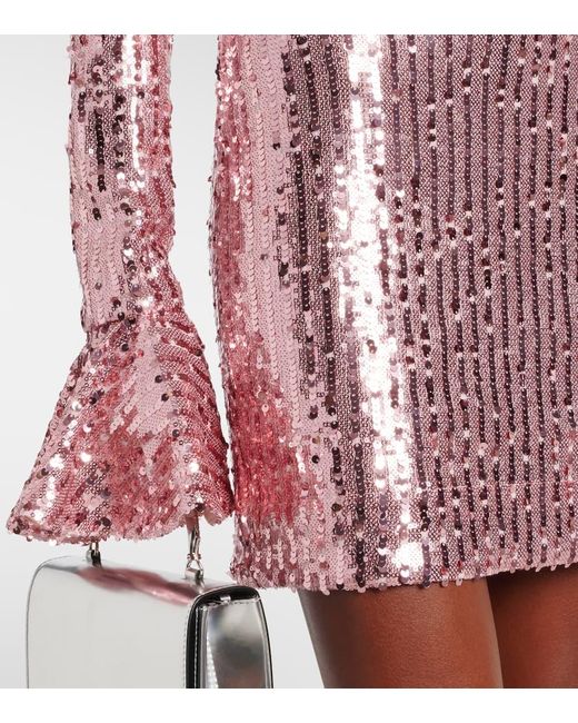 ROTATE BIRGER CHRISTENSEN Pink Minikleid Mit Pailletten