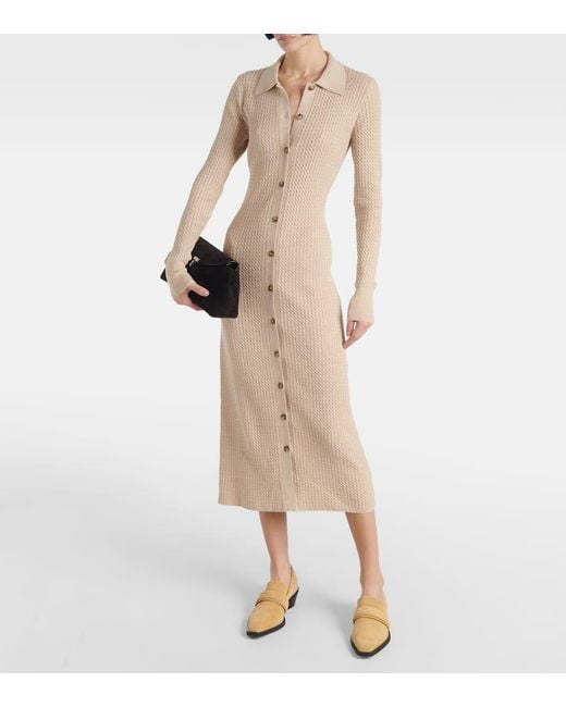 Proenza Schouler Natural Label Phillips Cotton-Blend Midi Dress