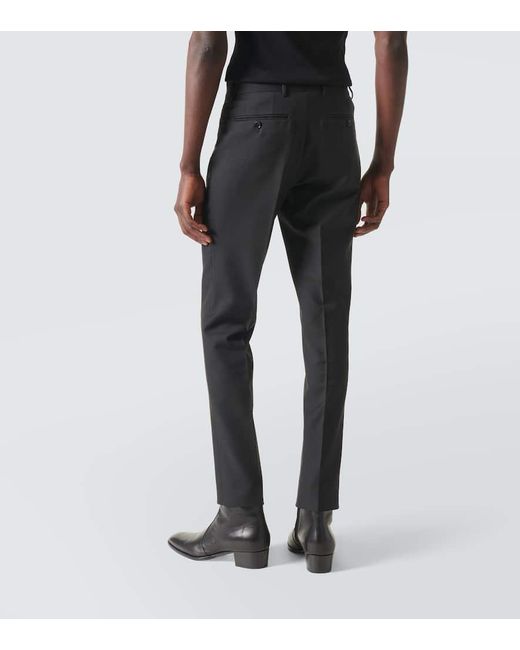 Tom Ford Schmale Hose Dyllan Aus Wolle Und Mohair in Black für Herren