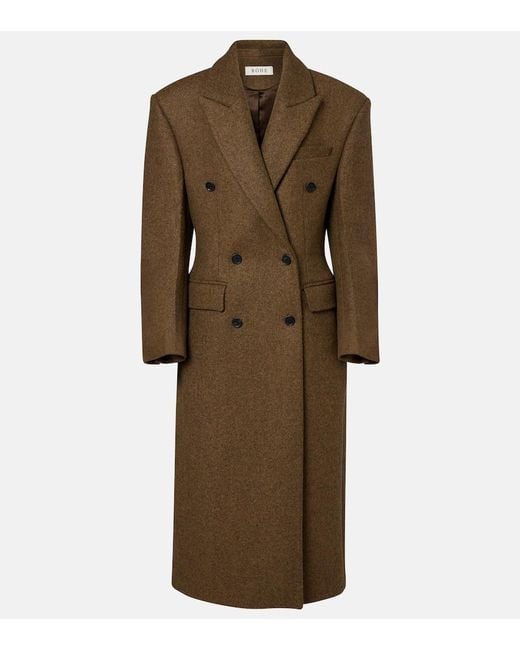 Rohe Natural Double-Breasted Alpaca And Wool-Blend Coat