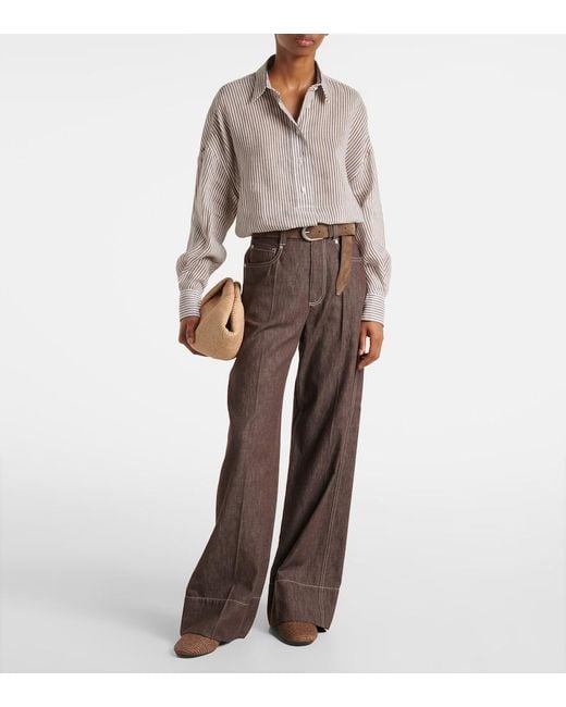 Brunello Cucinelli Brown Monili Mules