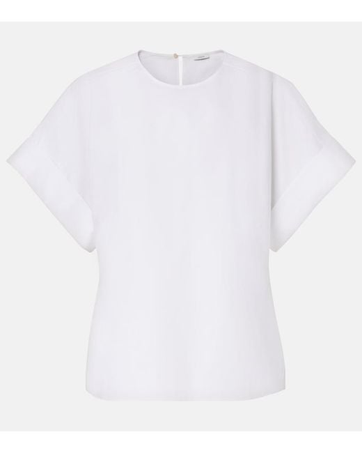 Joseph White Fassia Cotton Poplin Blouse