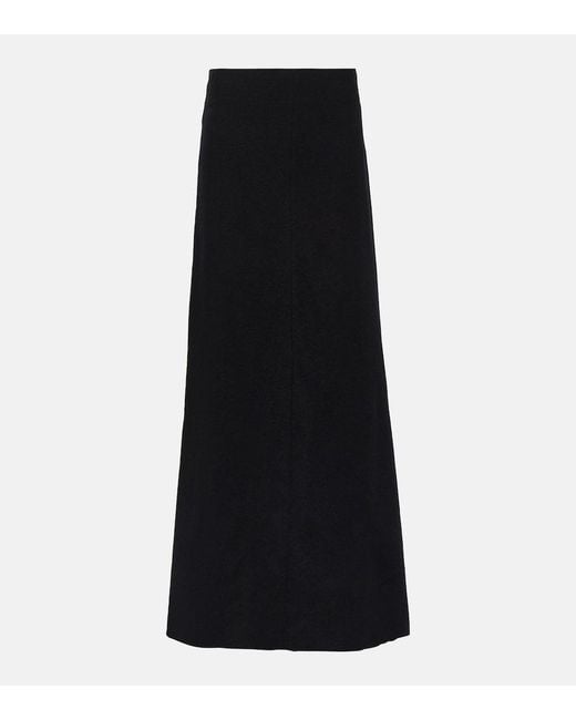 Ann Demeulemeester Black Virgin Wool Maxi Skirt