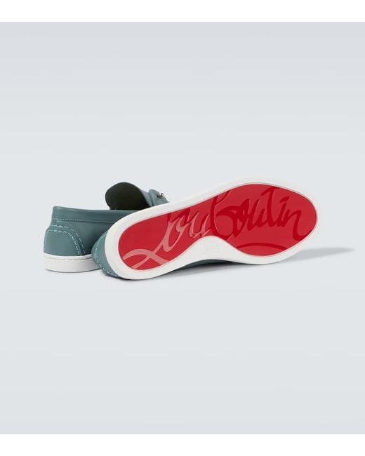 Christian Louboutin Slip-Ons Chambeliboat Aus Leder in Blue für Herren