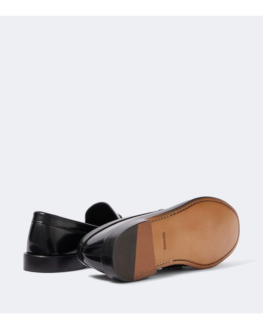 Tom Ford Black Patent Leather Penny Loafers for men