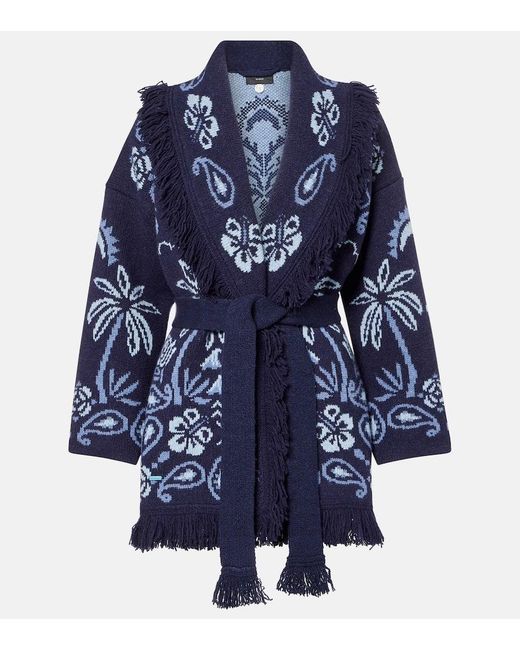 Alanui Blue Glimpse Of Eden Cardigan