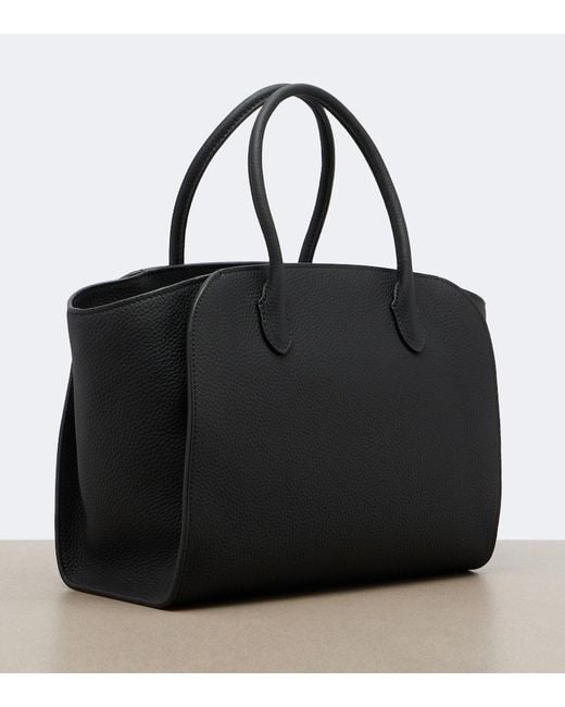The Row Black Marlo 12 Leather Tote Bag