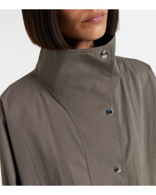 Totême Brown Oversized Cotton-Blend Jacket