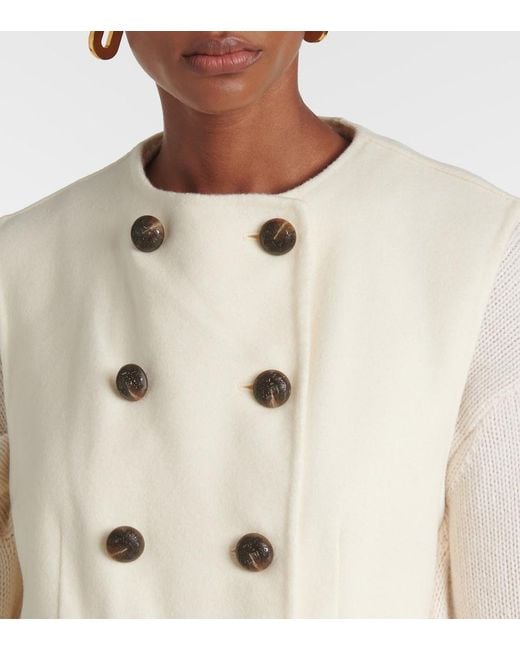Veronica Beard Natural Hoxton Wool-Blend Vest