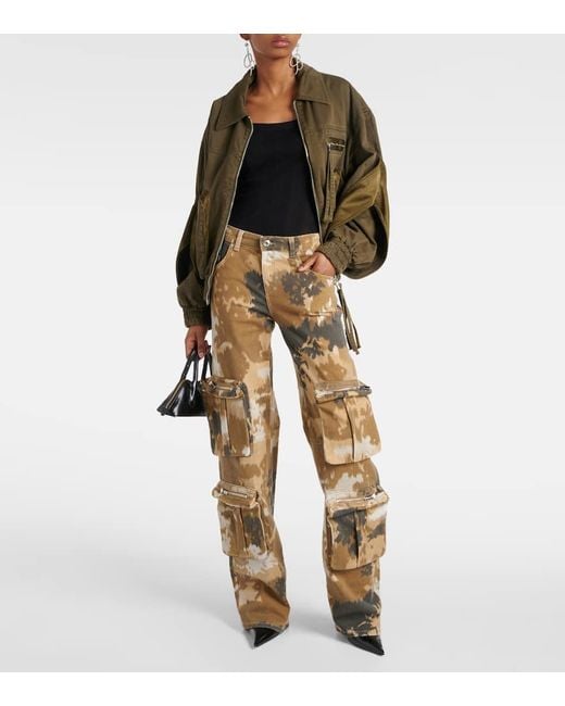 Blumarine Natural Camouflage Cargo Pants