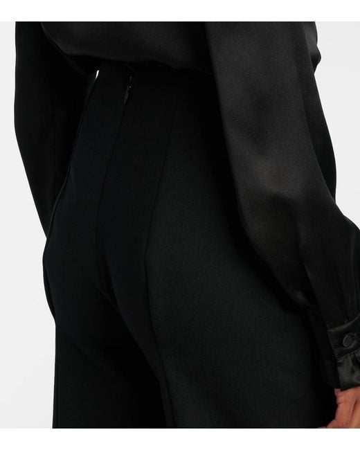 Gucci Black Wool-Blend Straight Pants