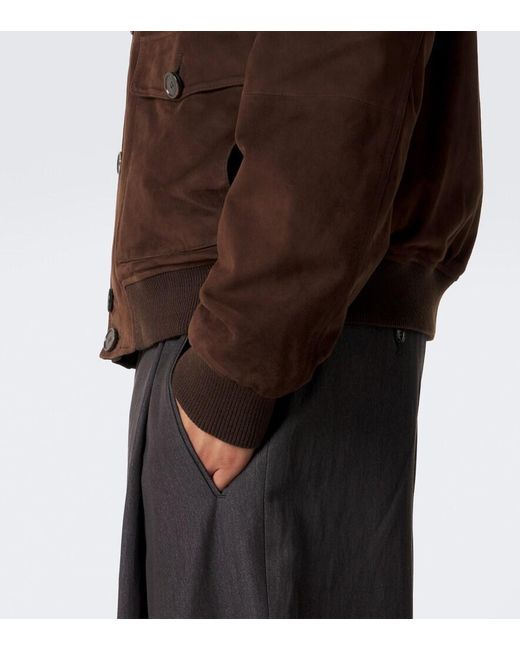 Arma Brown Tomme Reversible Suede Blouson Jacket for men