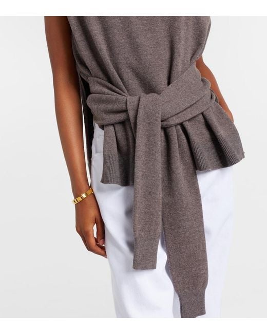Rohe Brown Layered Wool And Cashmere-Blend Top