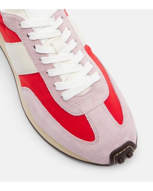 Tod's Pink Runner Suede Sneakers