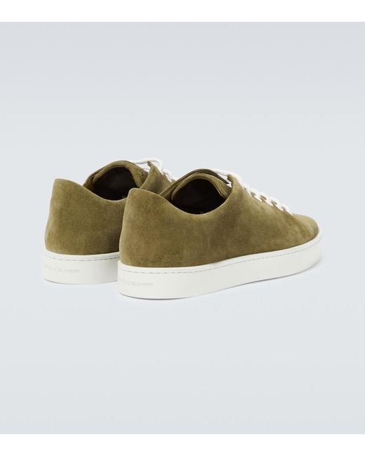Manolo Blahnik Green Semanado Suede Sneakers for men