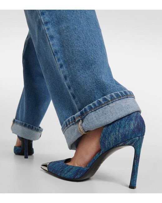 Area Blue X Sergio Rossi Denim Pumps