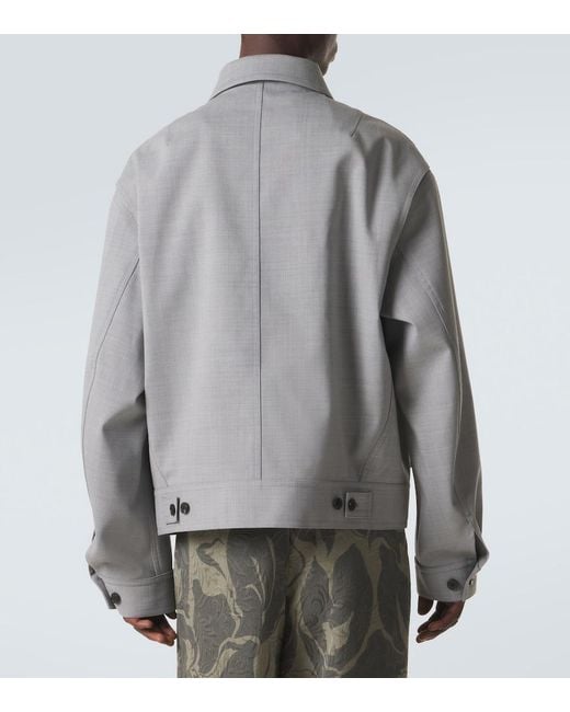 Dries Van Noten Gray Blouson Jacket for men