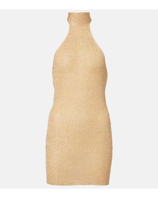 Bananhot Natural Blair Sequined Minidress