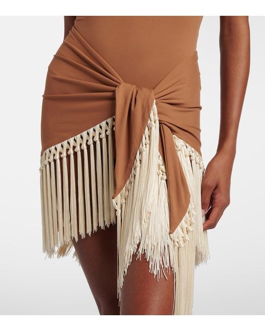 Taller Marmo Brown Yacare Swimsuit And Beach Cover-Up Set
