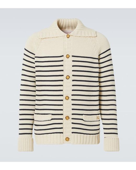 Cardigan Vlogo Signature di Valentino in Natural da Uomo