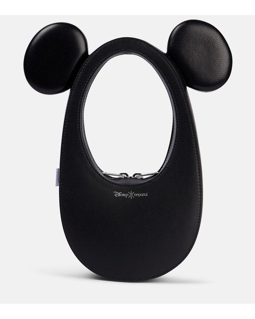 Coperni Black X Disney Mickey Swipe Mini Leather Shoulder Bag