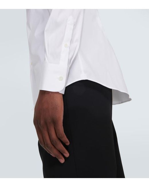 Prada Oversize-Hemd Aus Baumwolle in White für Herren