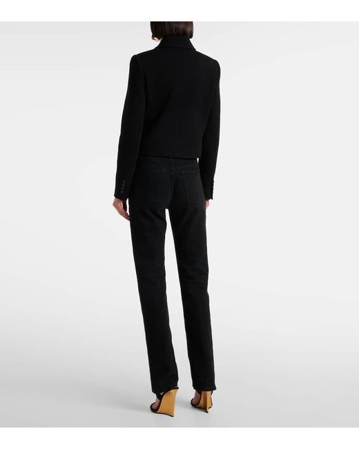 Saint Laurent Black Wool-Blend Jacket