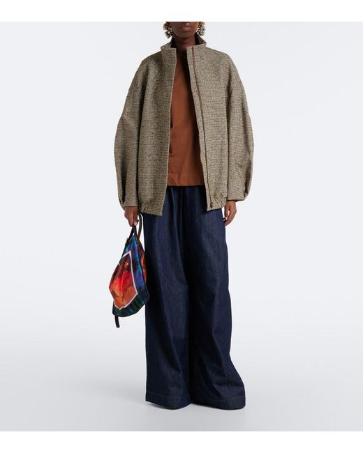 Dries Van Noten White Medium Printed Shoulder Bag