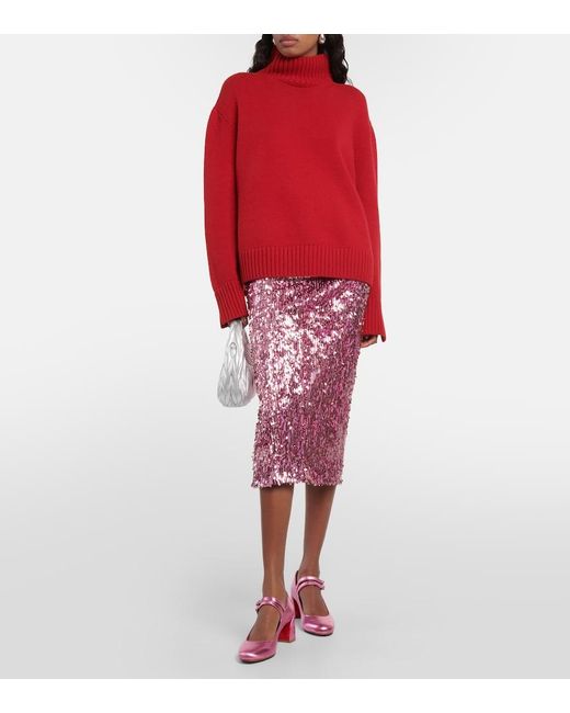 Christian Louboutin Pink Miss Jane Leather Mary Jane Pumps