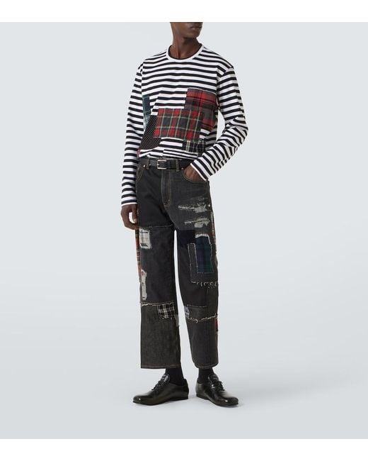 X Levi's Jeans Anchos Con Patchwork Junya Watanabe de hombre de color Black