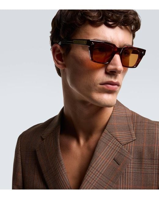 Jacques Marie Mage Brown Quentin Rectangular Sunglasses for men