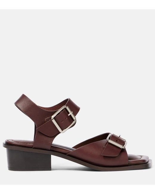 Lemaire Brown Leather Sandals