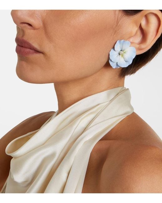 Jennifer Behr Blue Viletta Embellished Earrings