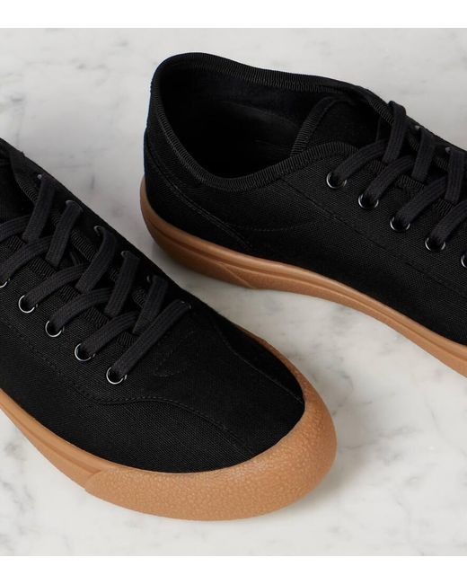 The Row Black Canvas Sneakers