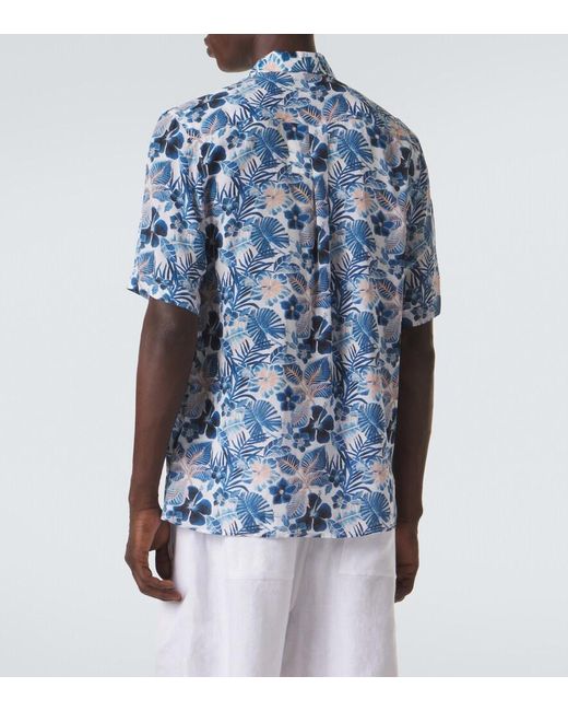 Vilebrequin Blue Floral Shirt for men
