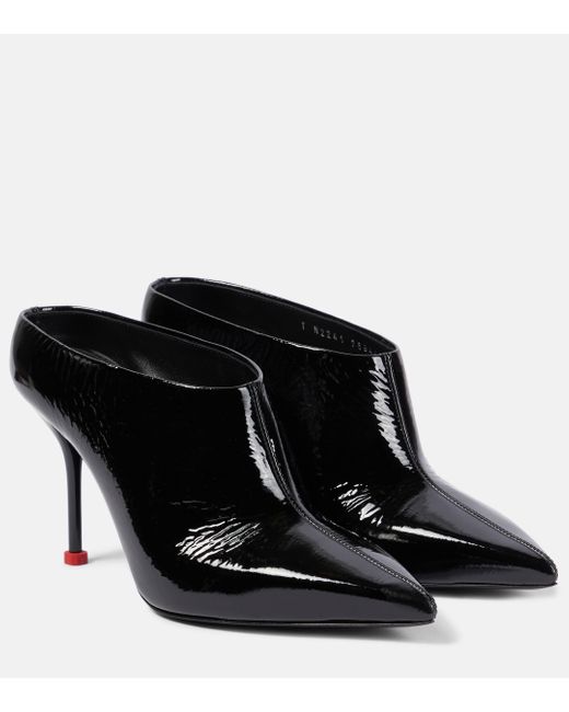 Alexander McQueen Black Thorn Leather Mules