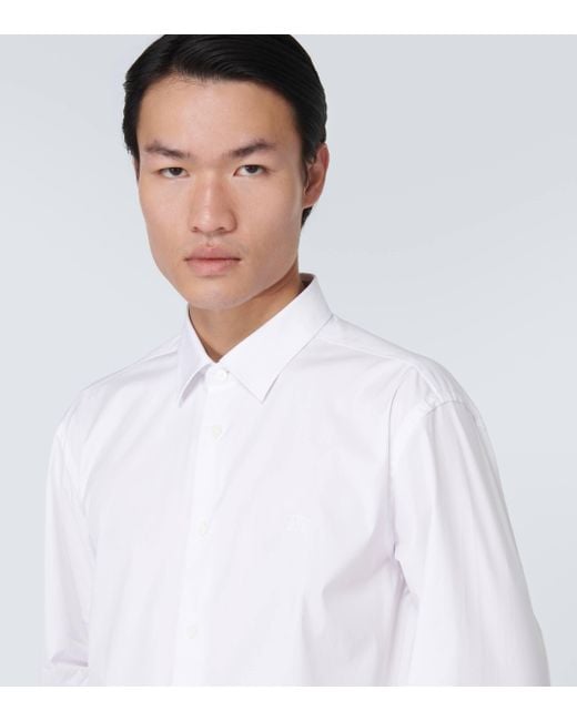 Burberry White Cotton-blend Shirt for men