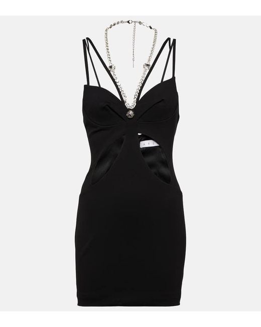 Area Black Verziertes Minikleid
