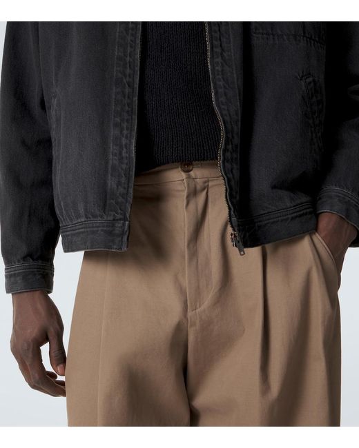 The Row Natural Tibor Cotton And Cashmere Wide-Leg Pants for men