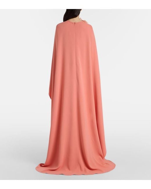 Elie Saab Pink Caped Gown