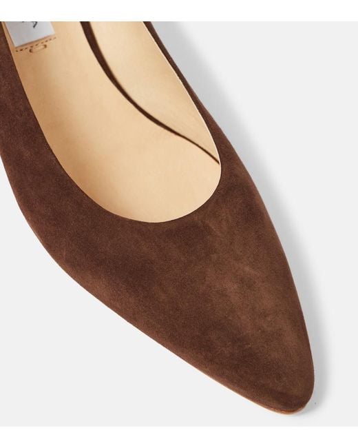 Gabriela Hearst Brown Peggy 50 Suede Pumps