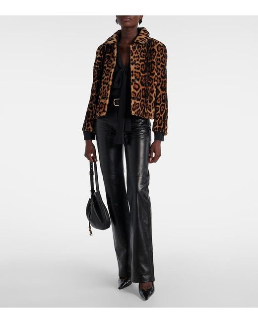 Nili Lotan Black Joan Leather Pants