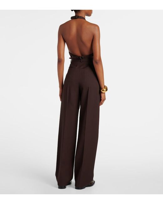 Wardrobe NYC Brown Wool Straight Pants