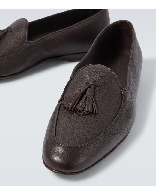 Manolo Blahnik Loafers Lennox Aus Leder in Brown für Herren
