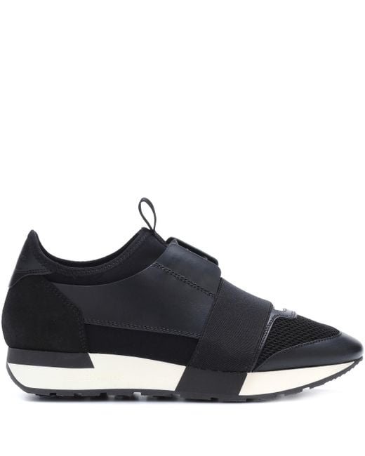 Balenciaga Leather Race Runners in Black - Save 77% - Lyst