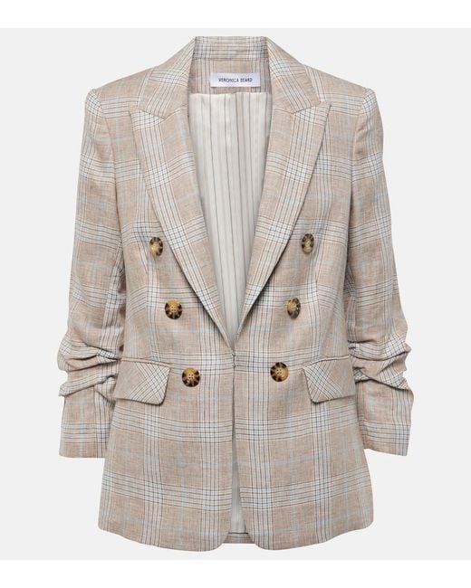 Blazer Beacon Dickey De Lino Veronica Beard de color Gray