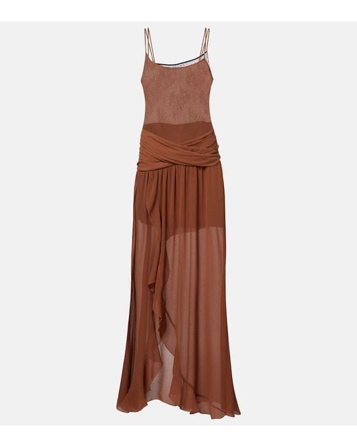 jacques wei draped sequined tulle dress Jacques Wei Draped sequined tulle dress