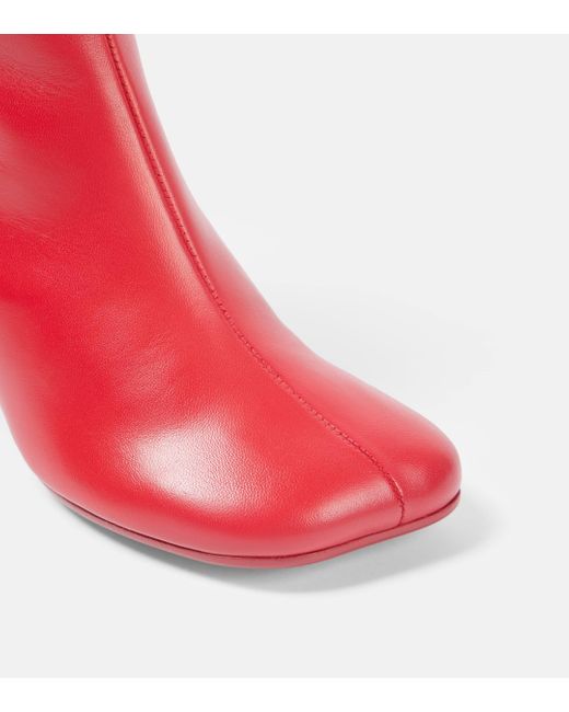 MM6 by Maison Martin Margiela Red Anatomic Leather Ankle Boots